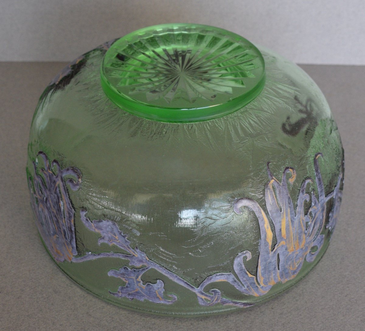 Coupe En Pate De Verre Art Nouveau-photo-3