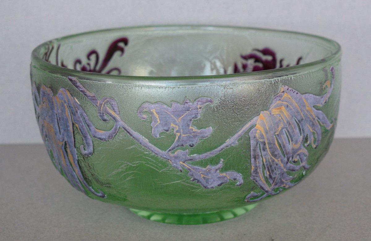 Coupe En Pate De Verre Art Nouveau