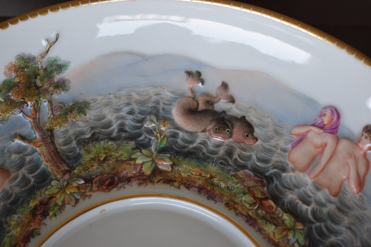 Bouillon En Porcelaine Meissen XIX Eme Siècle-photo-3