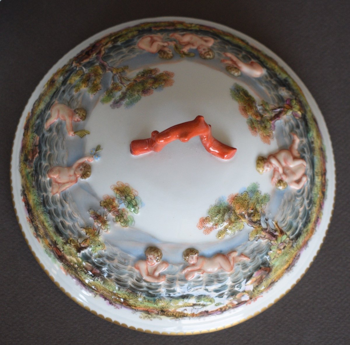 Bouillon En Porcelaine Meissen XIX Eme Siècle-photo-4