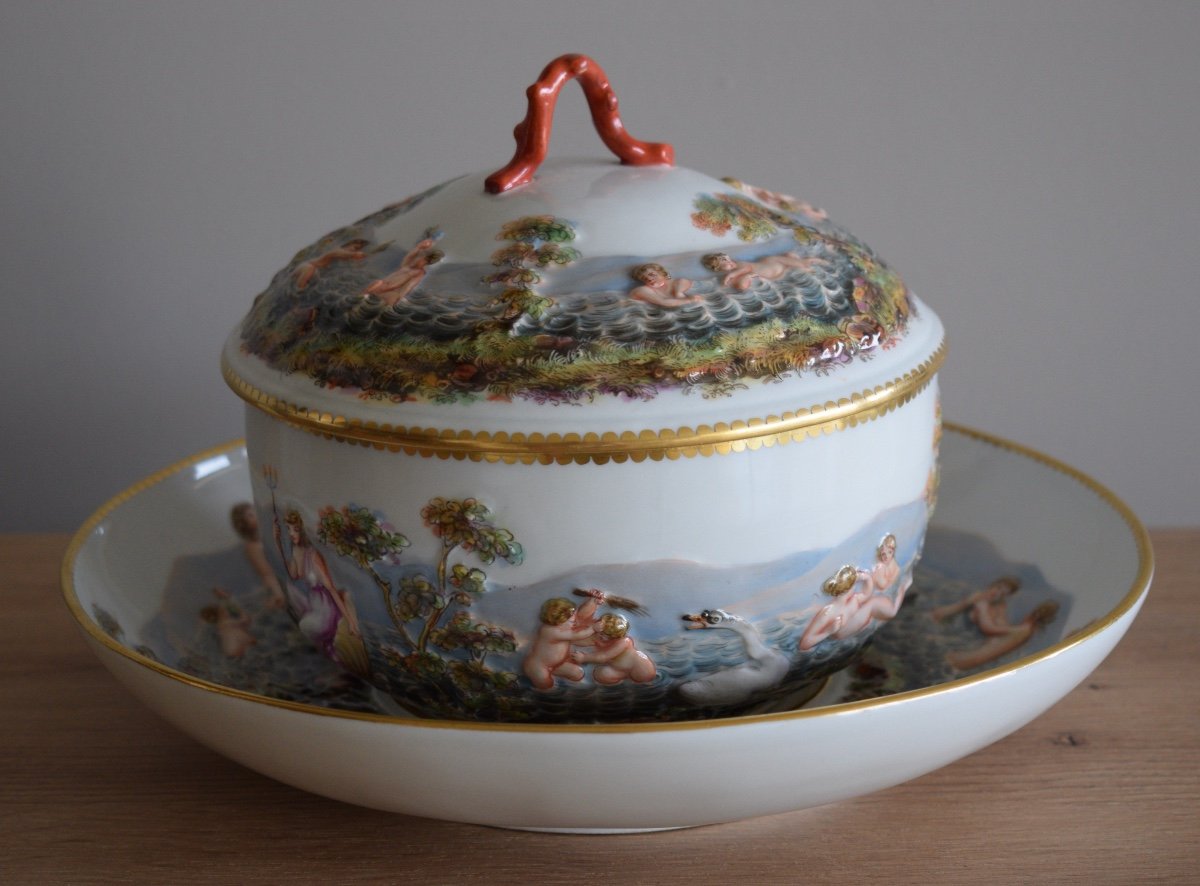 Bouillon En Porcelaine Meissen XIX Eme Siècle-photo-6