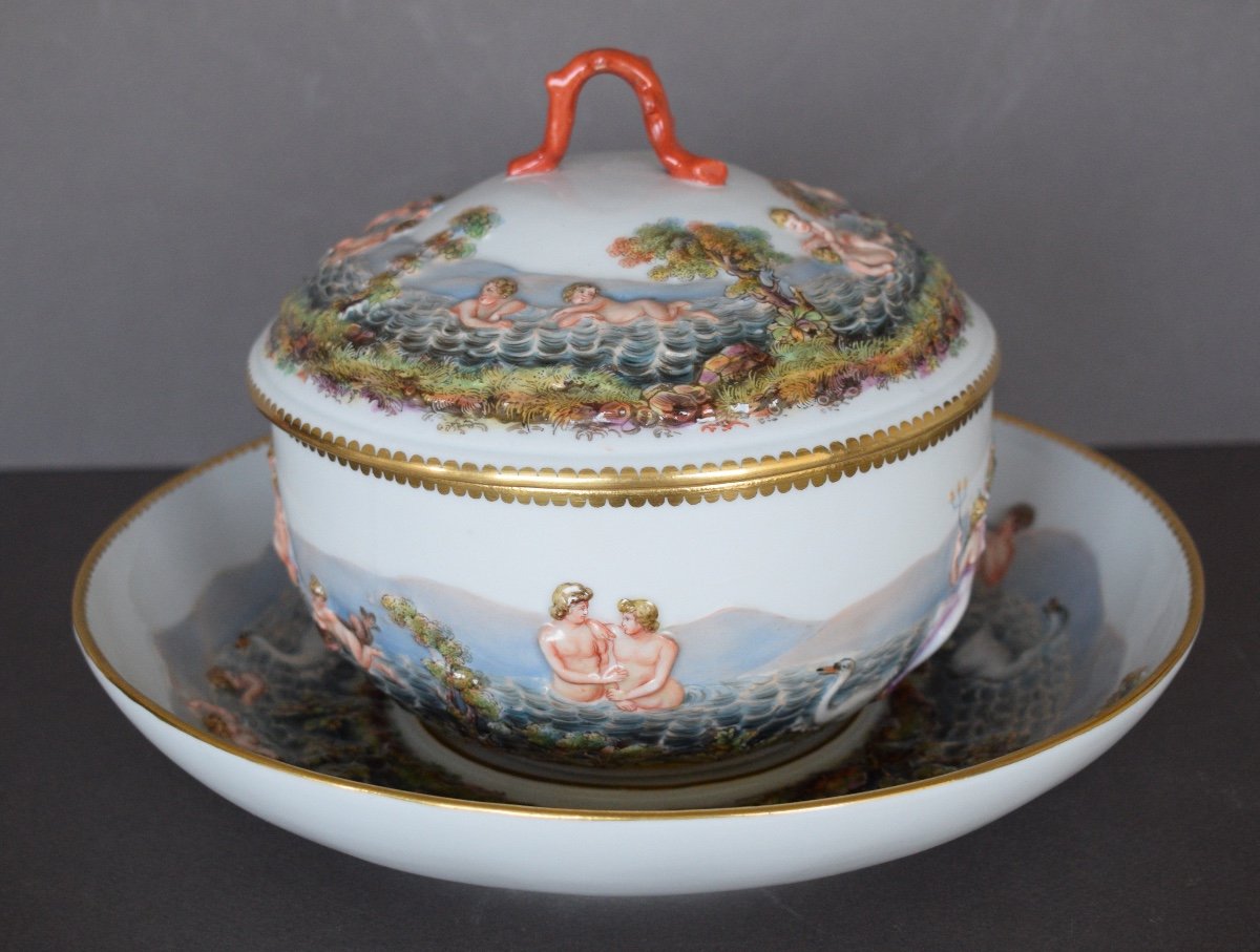 Bouillon En Porcelaine Meissen XIX Eme Siècle