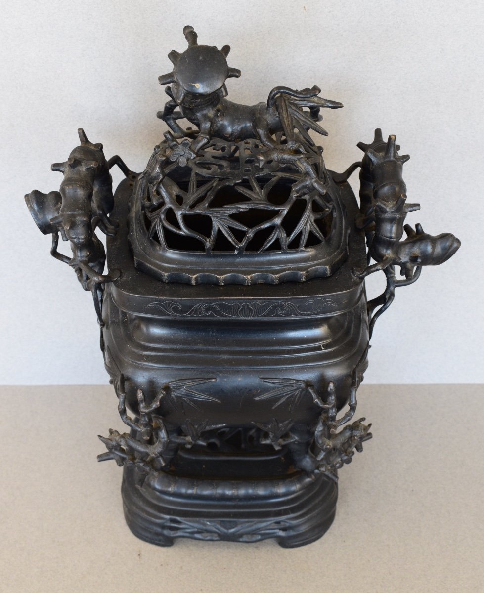 Bronze Perfume Burner Vietnam Late 19th Century-photo-3