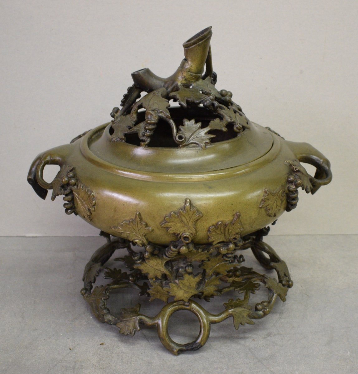 Large Bronze Perfume Burner China 19th Century -photo-2