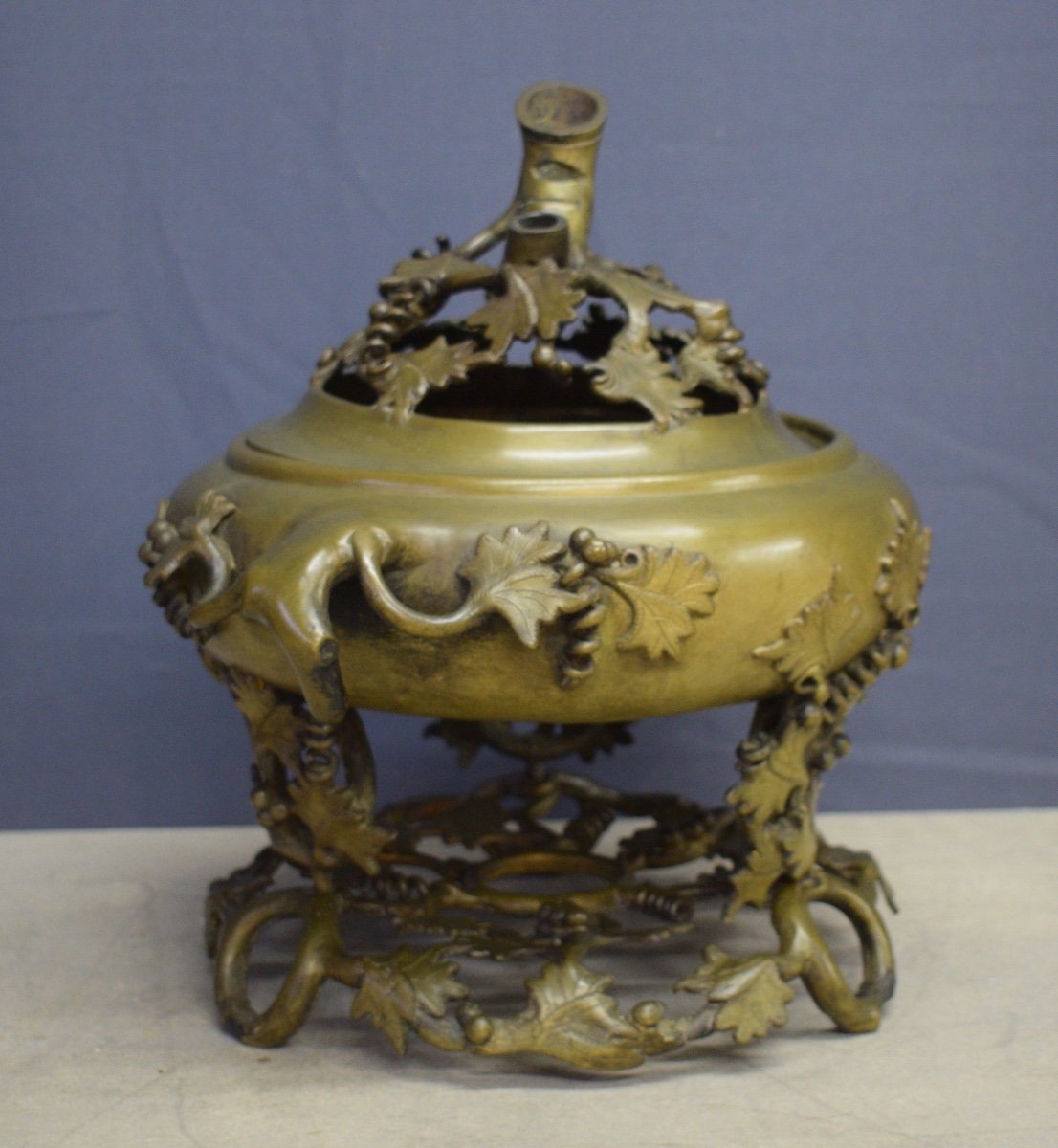 Large Bronze Perfume Burner China 19th Century -photo-4