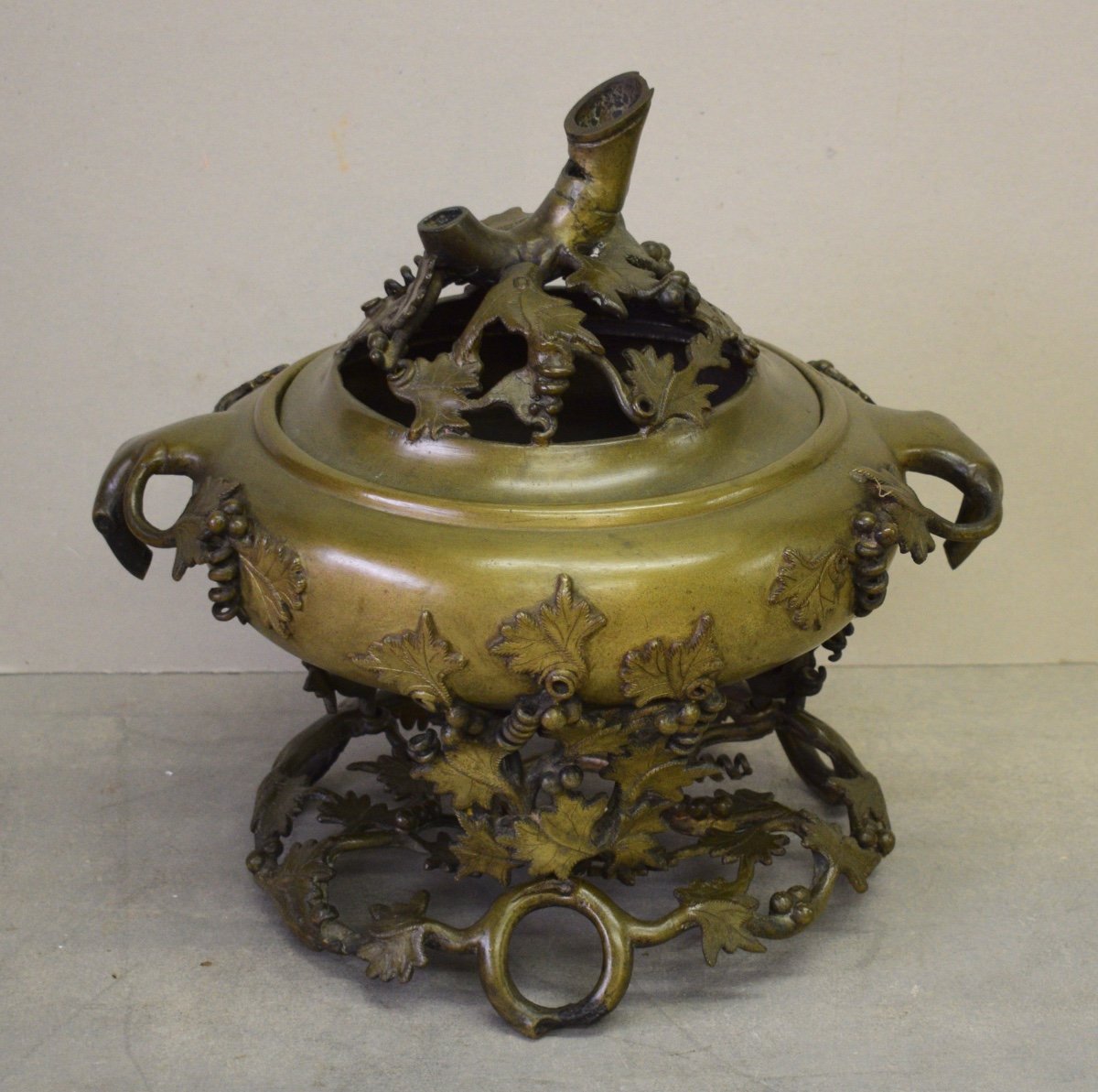 Large Bronze Perfume Burner China 19th Century -photo-3