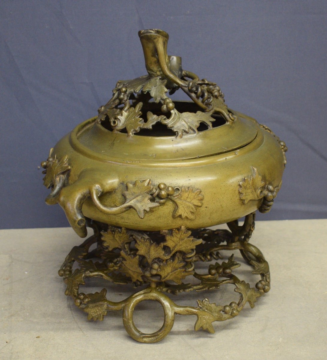 Large Bronze Perfume Burner China 19th Century -photo-4