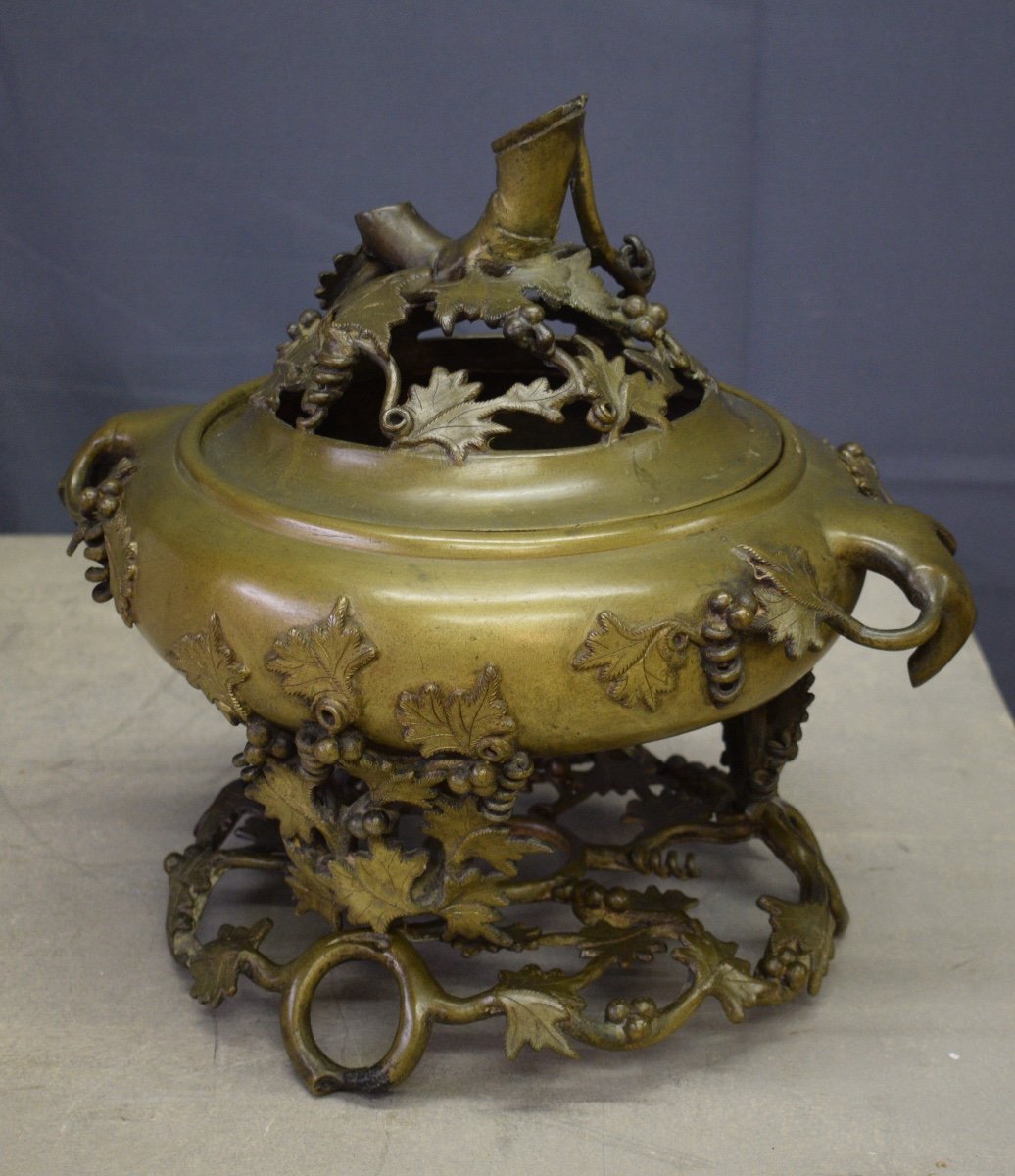 Large Bronze Perfume Burner China 19th Century -photo-6