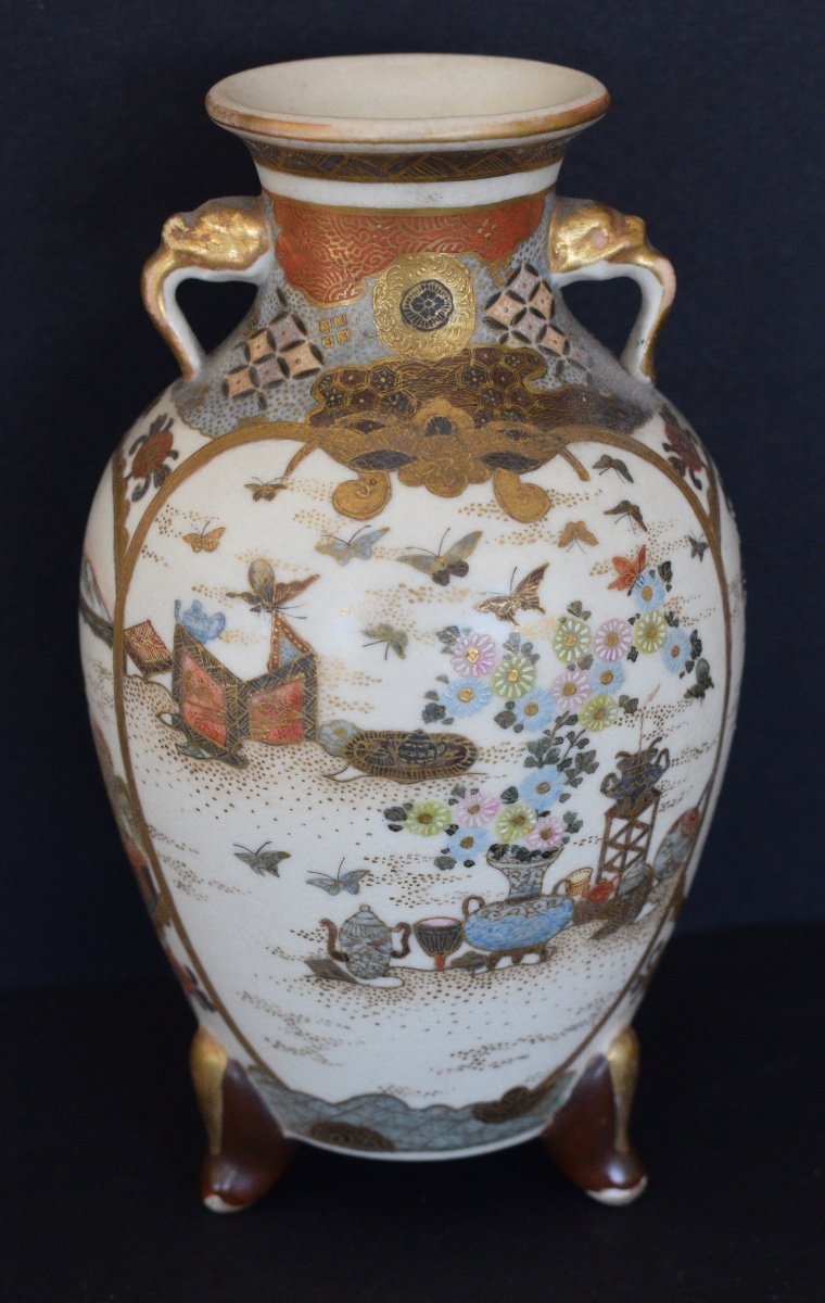 Small Satsuma Ceramic Vase-photo-4