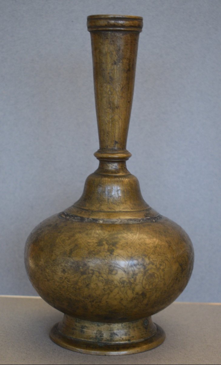 Vase En Bronze Nepal XVIII Eme Siecle