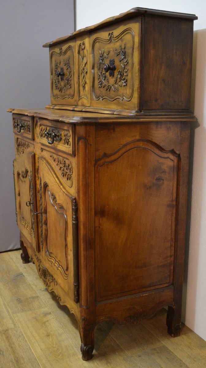 Louis XV Style Provencal Sliding Buffet In Walnut-photo-2