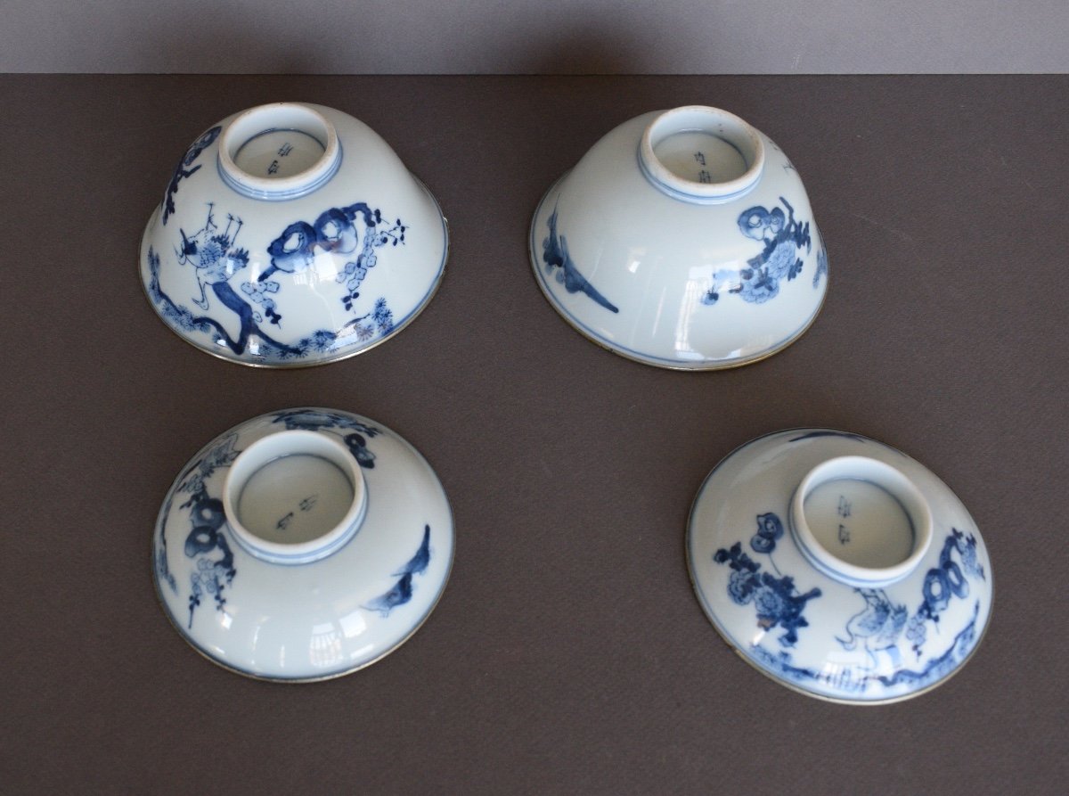 Paire De Bols Couverts En Porcelaine Bleu De Hué-photo-3