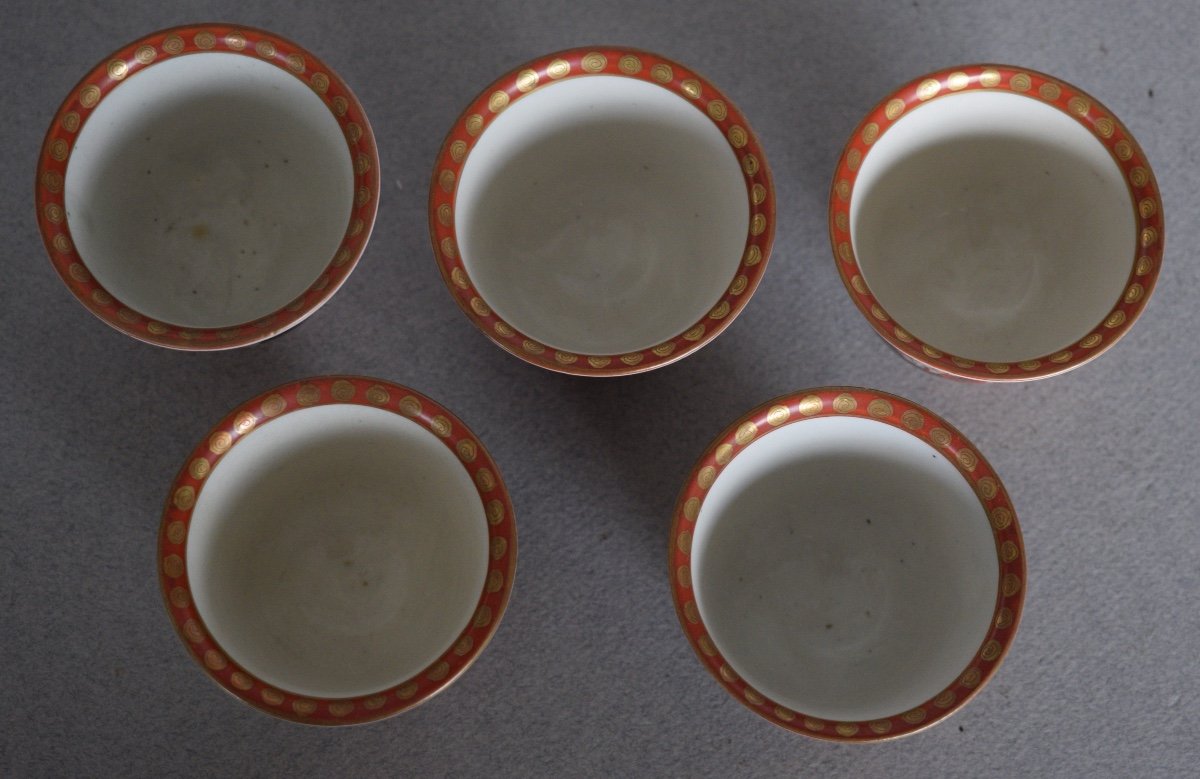 5 Kutani Porcelain Cups-photo-2