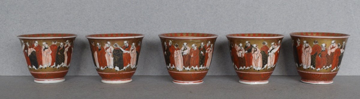 5 Kutani Porcelain Cups-photo-4