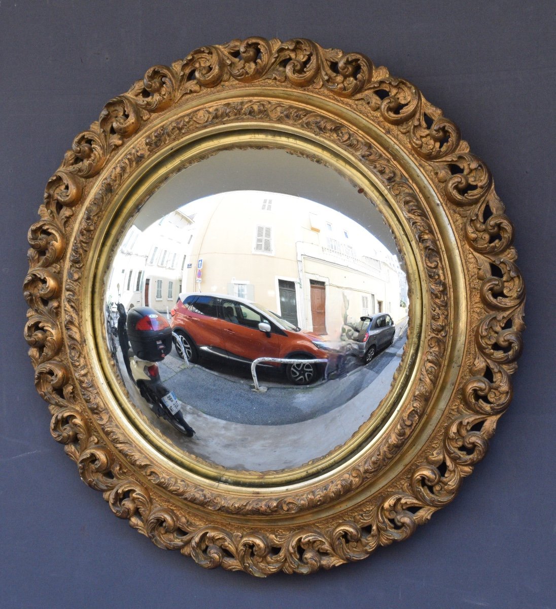 Witch Mirror In Wood And Gilded Stucco Napoleon III Period-photo-2