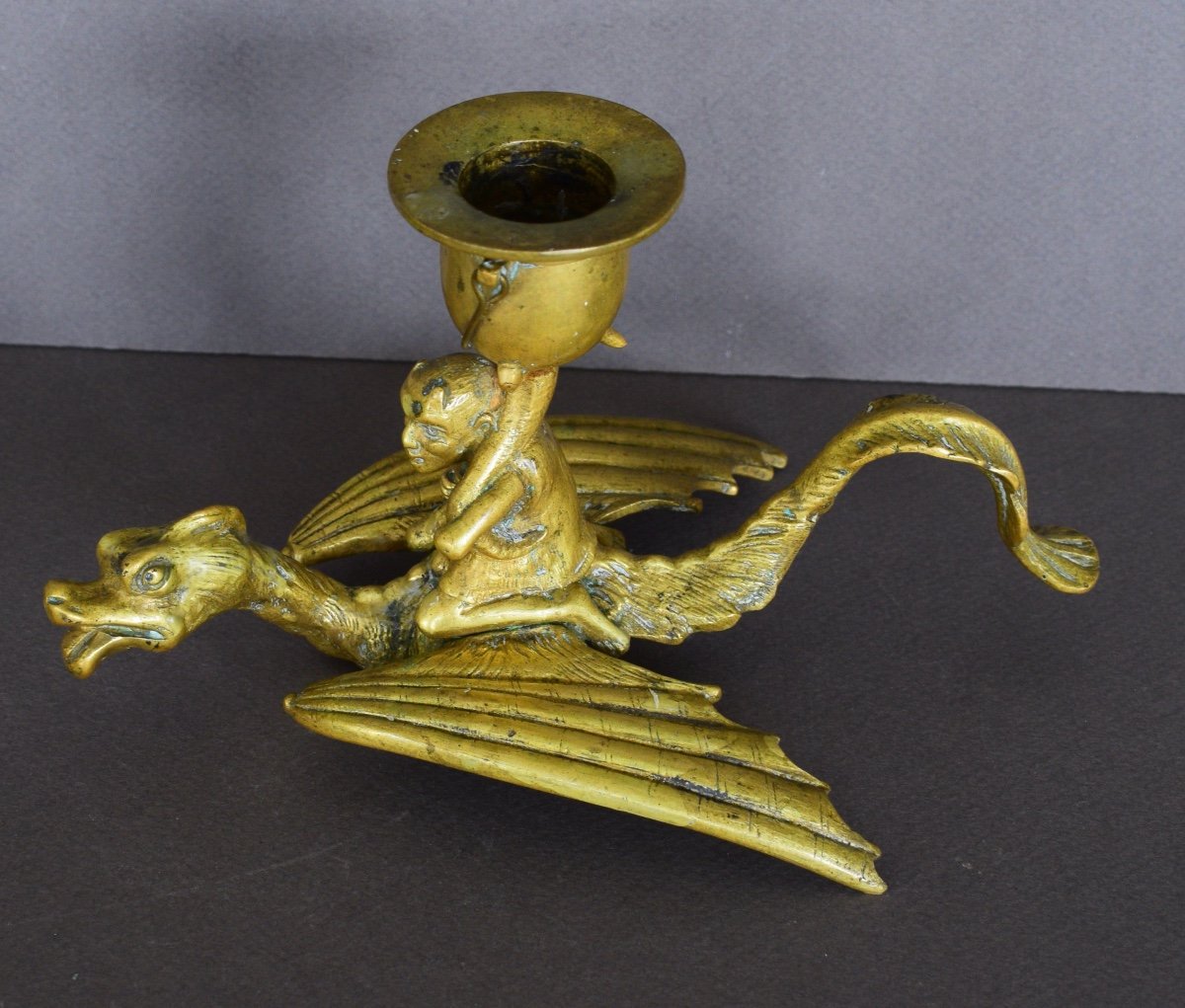 Bronze Table Candle Holder-photo-3