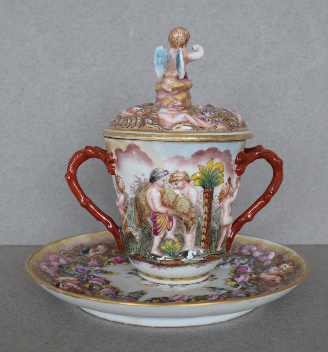 Capodimonte Porcelain Chocolate Cup-photo-2