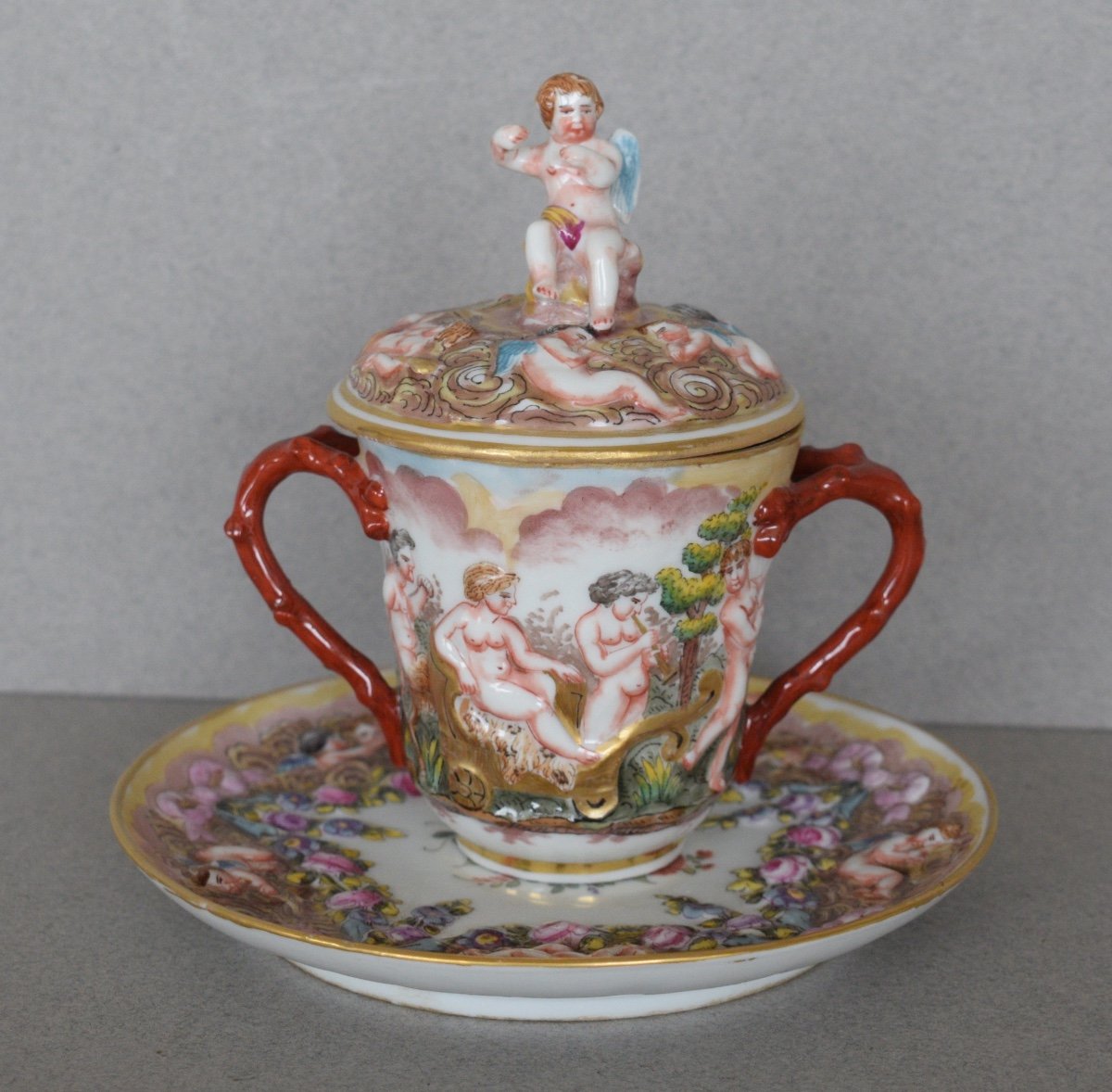 Capodimonte Porcelain Chocolate Cup