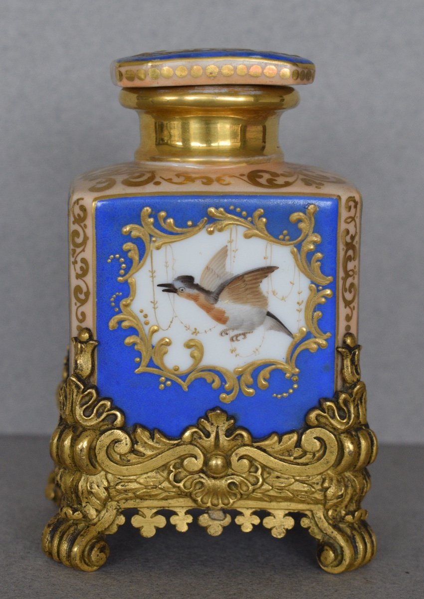 Flacon A Parfum En Porcelaine Polychrome-photo-2