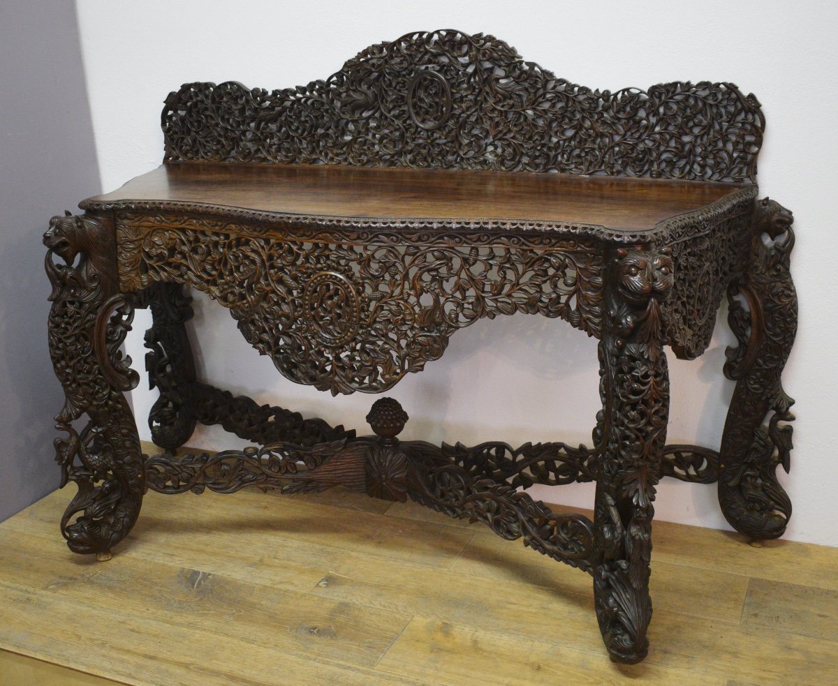 Indo Portuguese Rosewood Console-photo-2