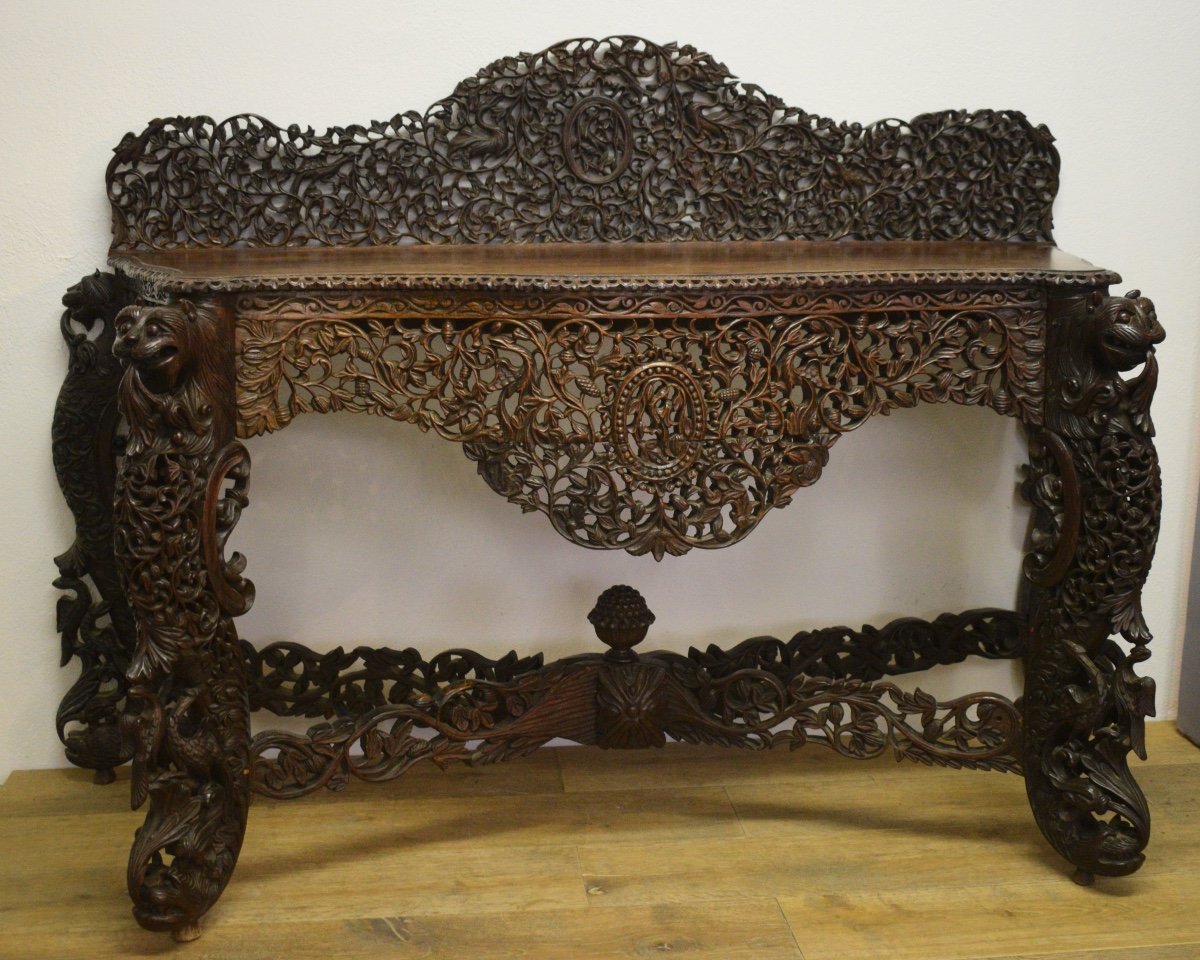 Indo Portuguese Rosewood Console-photo-1