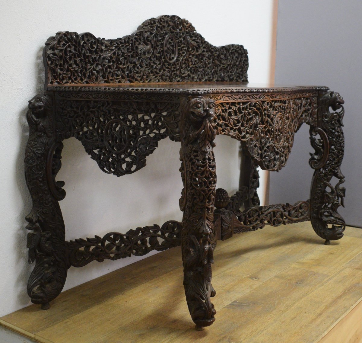 Indo Portuguese Rosewood Console-photo-4