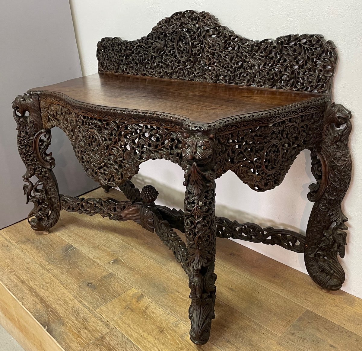 Indo Portuguese Rosewood Console-photo-5