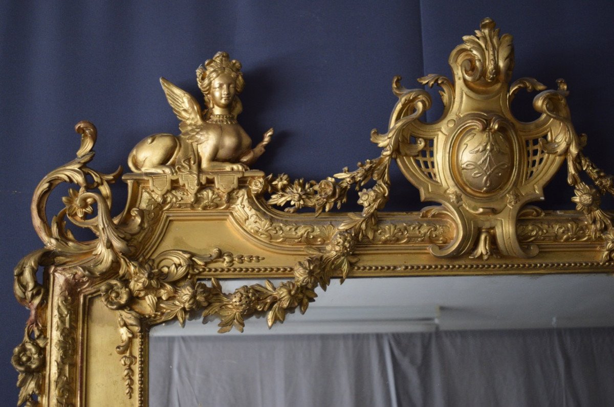 Important Louis XVI Style Mirror-photo-2