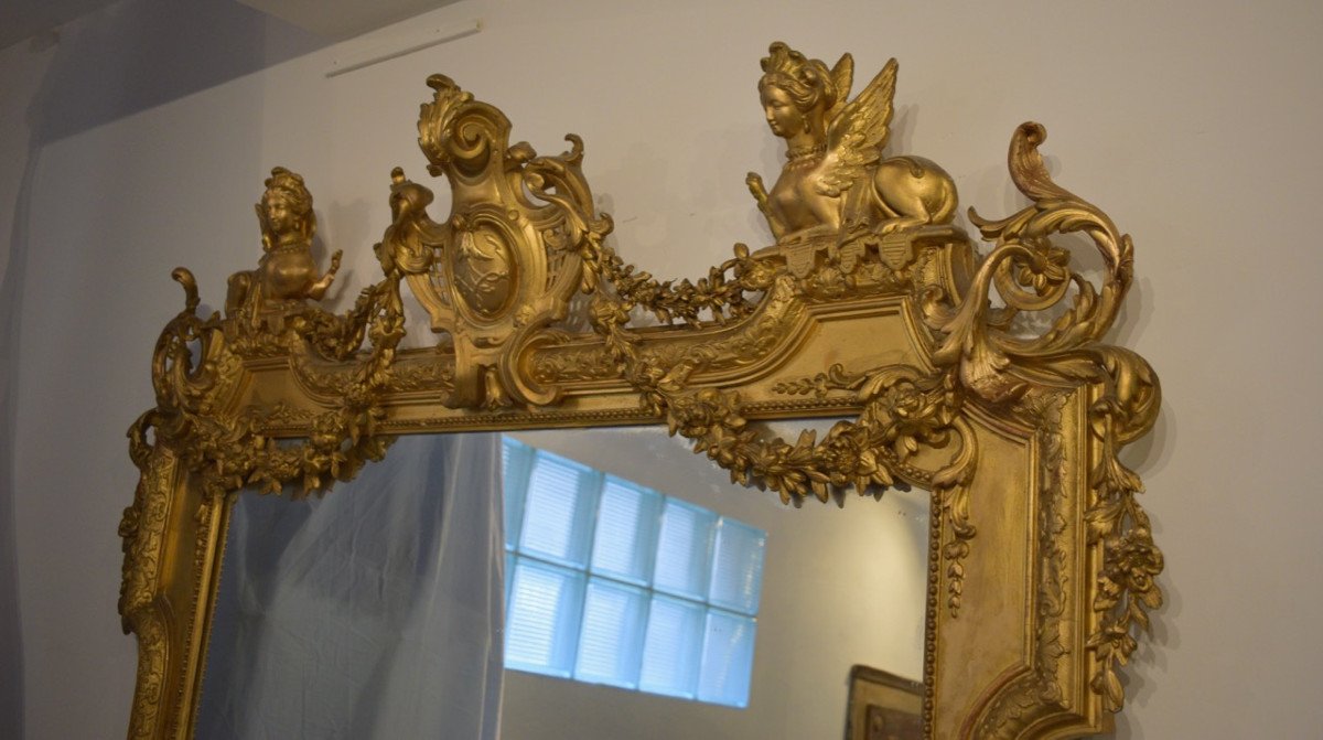 Important Louis XVI Style Mirror-photo-3