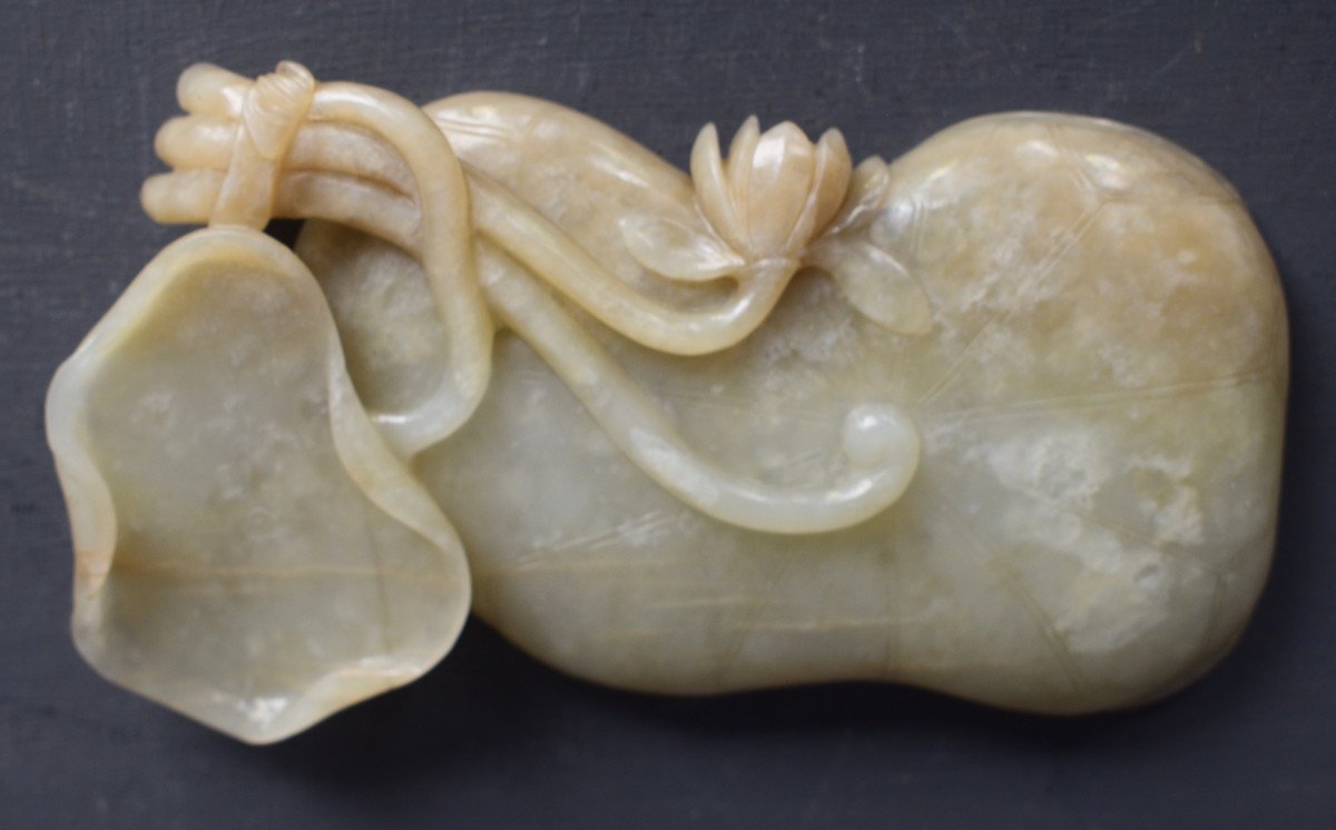 Rince Pinceau En Jade Nephrite Celadon-photo-1