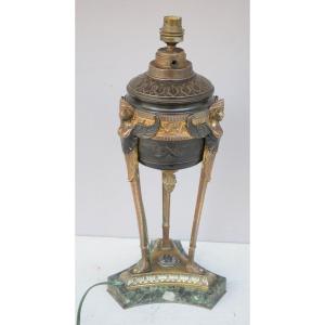 Pied De Lampe Empire En Bronze