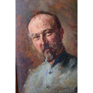 Portrait Of A Man Signed Louis Adolphe Gaussen