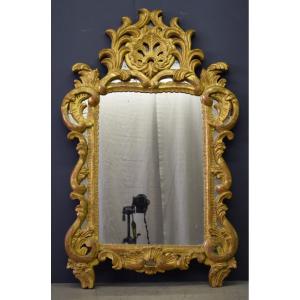 Louis XV Style Mirror In Golden Wood