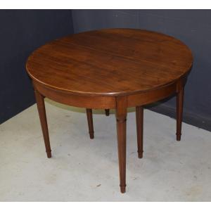 Round Table With Extension In Mahogany
