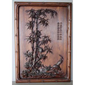 Indochina Carved Wood Panel