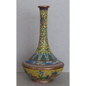 Vase En émaux Cloisonné Chine Fin XIX Eme