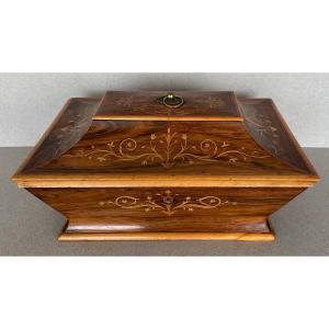 Charles X Period Wedding Box In Rosewood And Lemon Wood