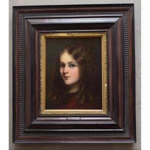 Portrait Of A Young Girl Signed Hans Winter