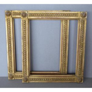 Pair Of Louis XVI Style Gilded Wood Frames