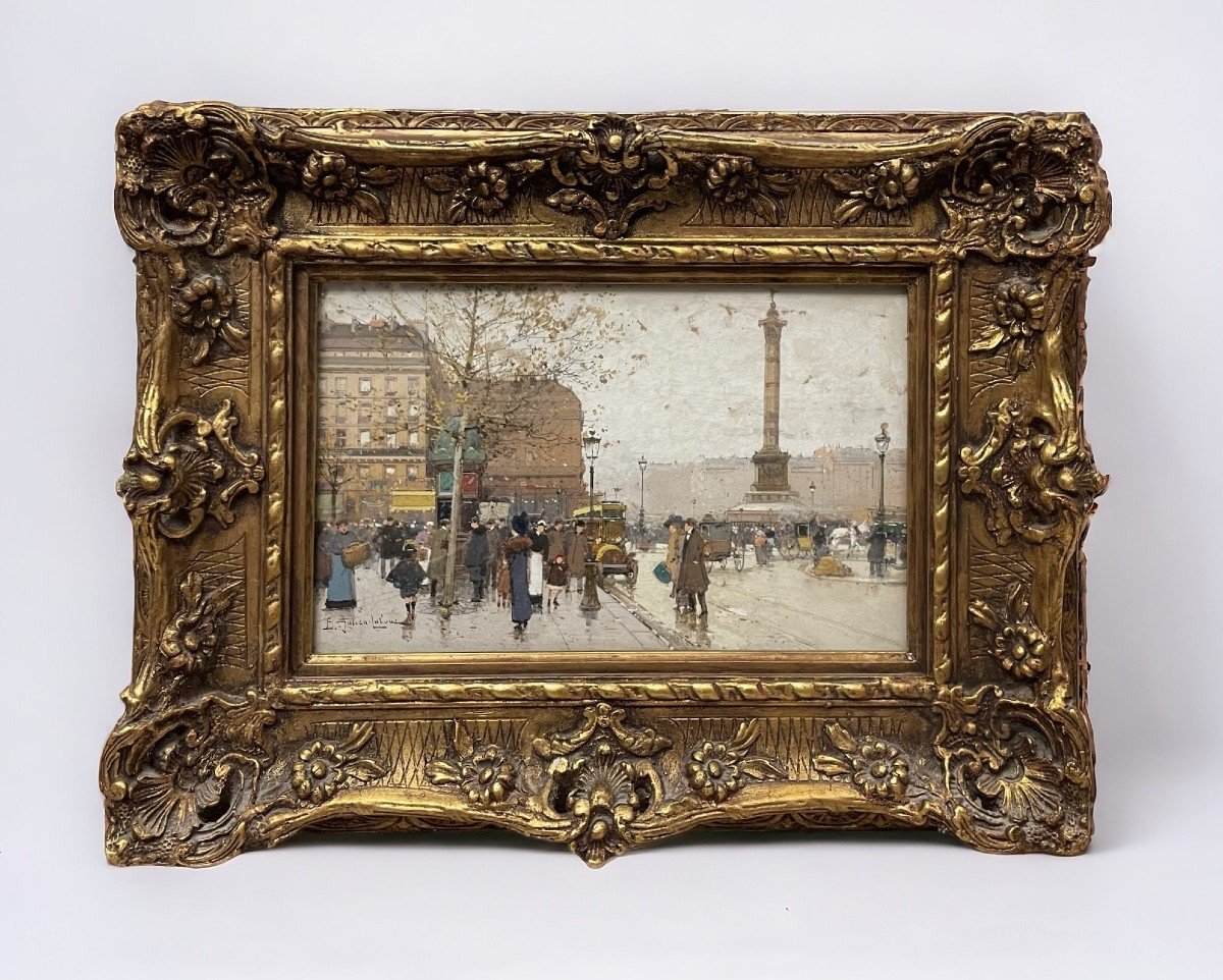  Eugène Galien - Laloue (1854-1941) - Place De La Bastille-photo-2