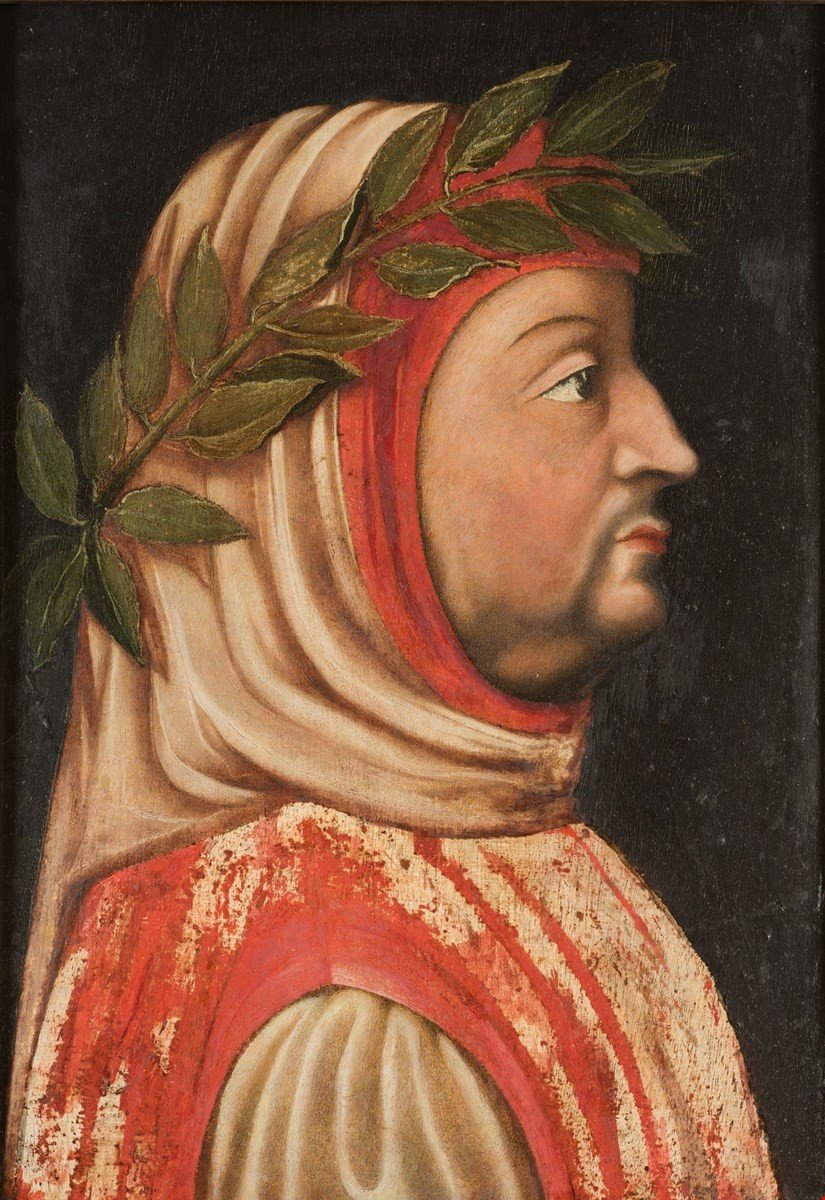 Profile Of Petrarch - Tuscan School 16th Century