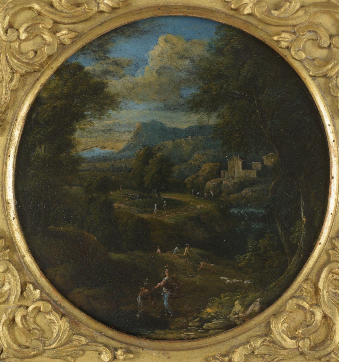 Domenico De Marchis Detto Il Tempestino (act 1651 - 1700) - Paire De Paysages-photo-2