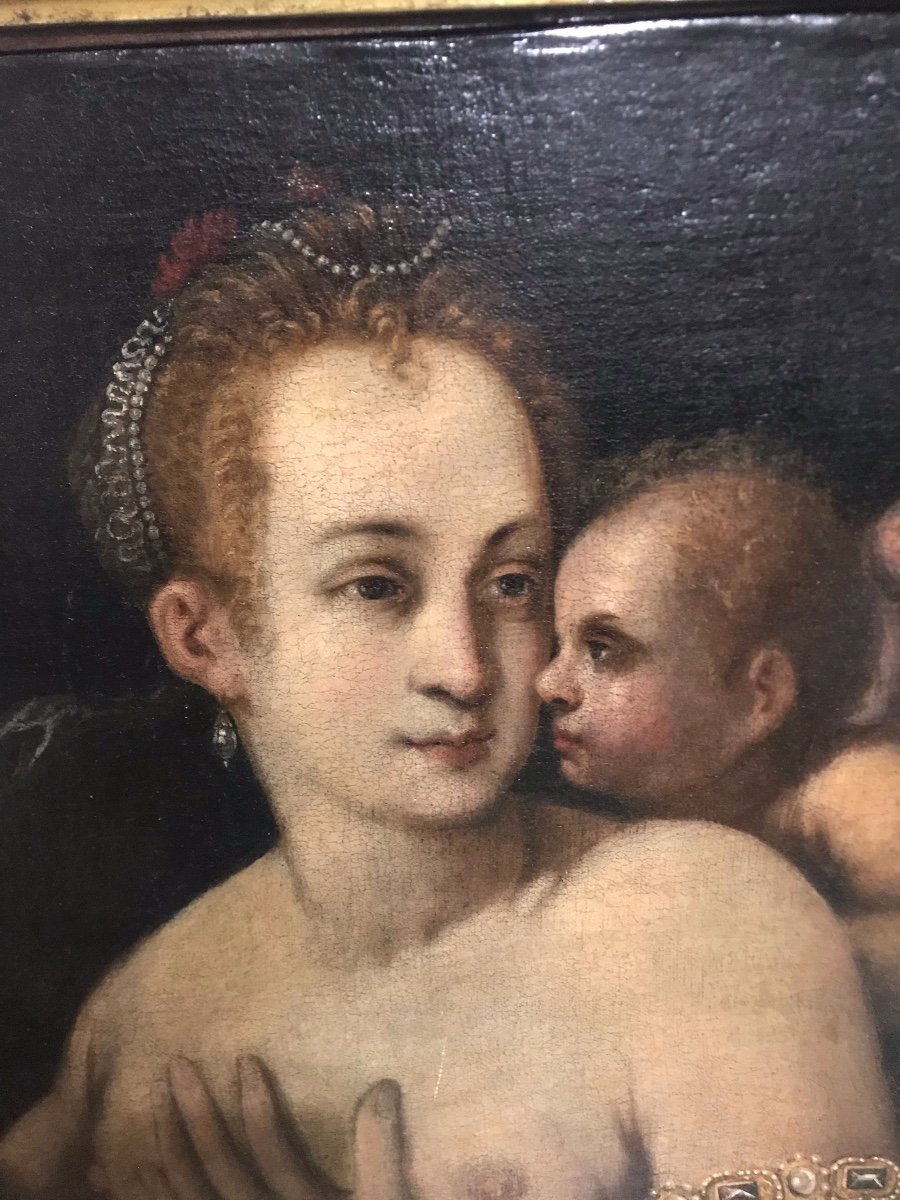 XVI Century Fontainebleau School, Venus And Cupid-photo-4