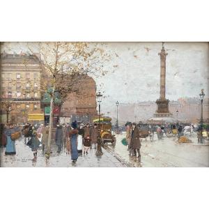 Eugène Galien - Laloue (1854-1941) - Place De La Bastille