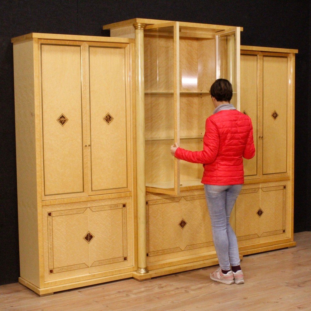 Italian Bookcase In Wood From 20th Century-photo-3