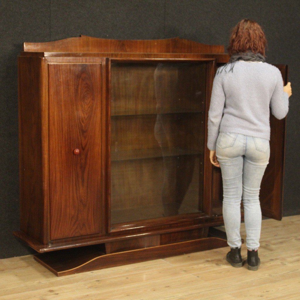 Vitrine Italienne En Bois Du 20ème Siècle-photo-2