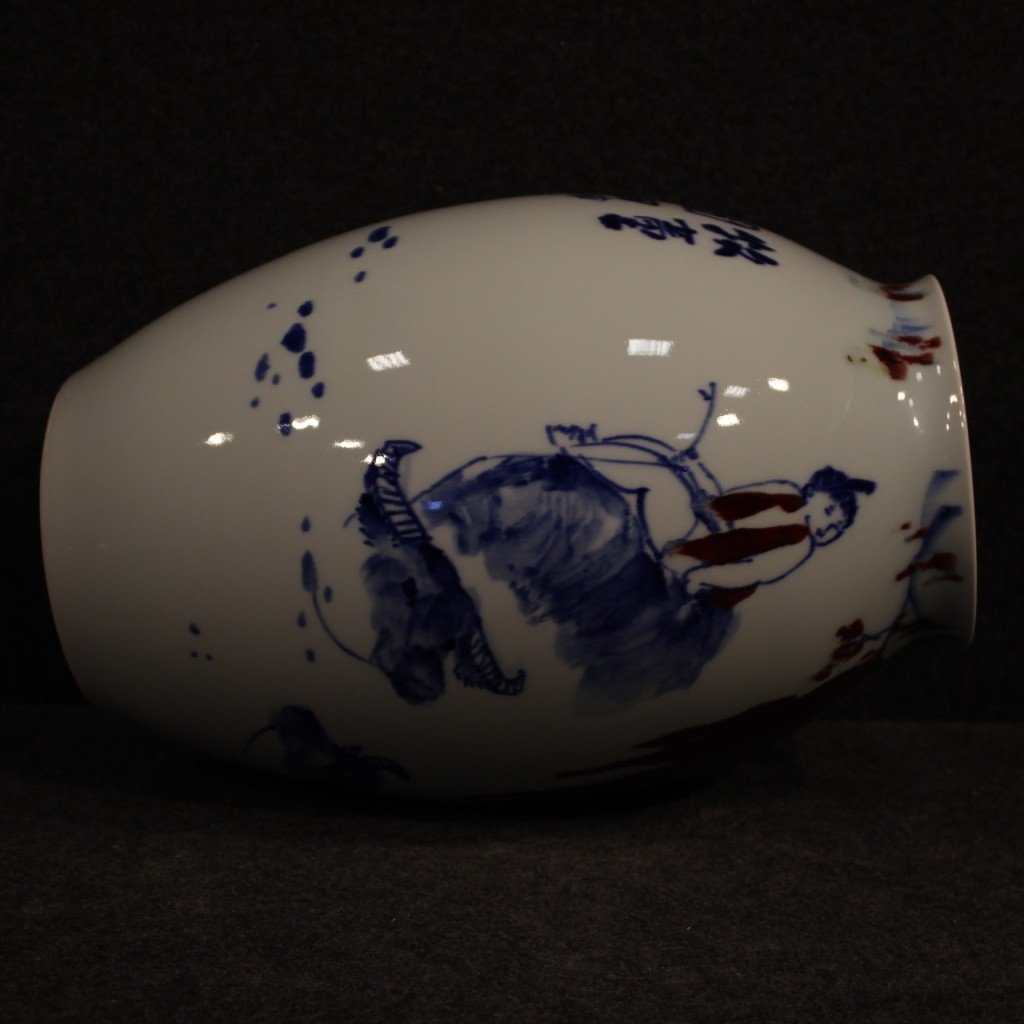 Vase Chinois En Céramique Peinte Et émaillée-photo-1