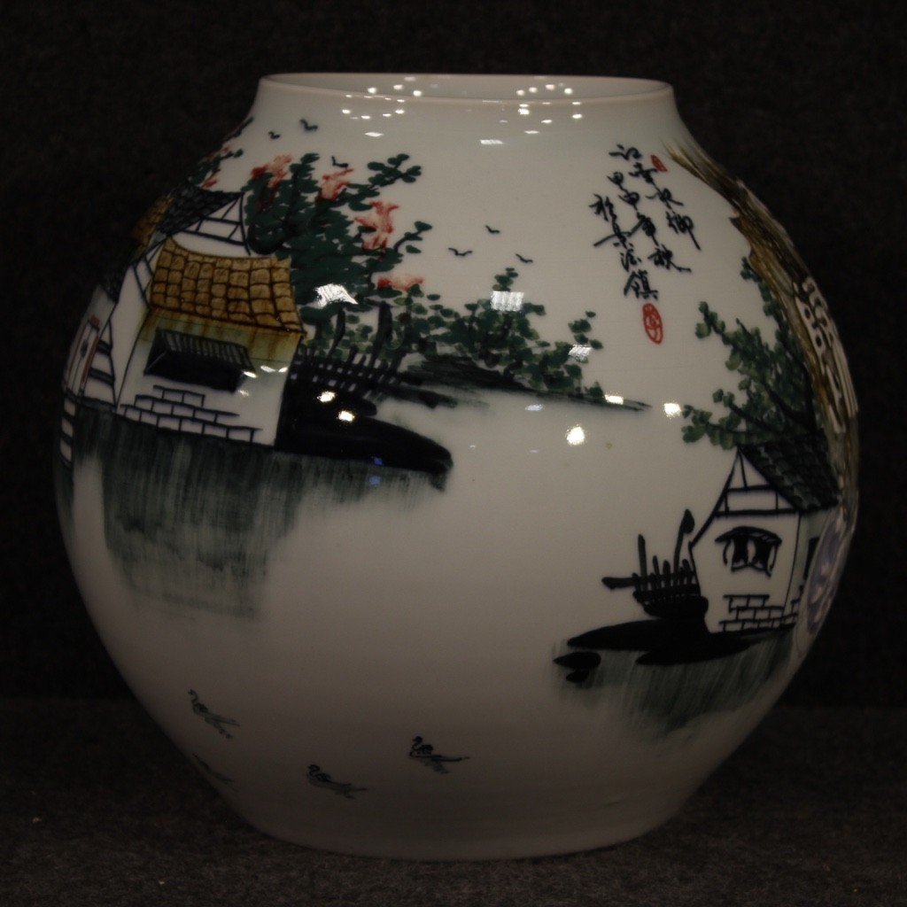 Chinese Painted And Glazed Ceramic Vase-photo-3