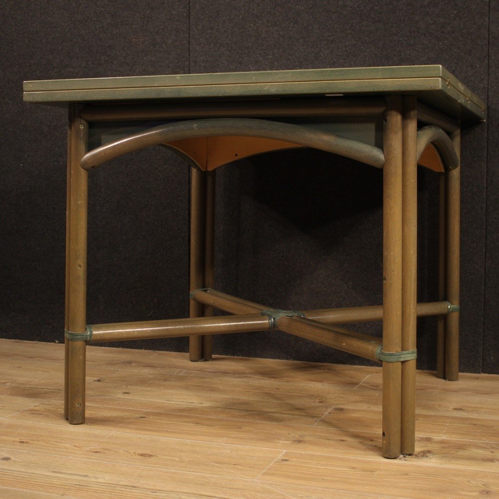 Italian Design Table In Exotic Wood From The 80s-photo-2