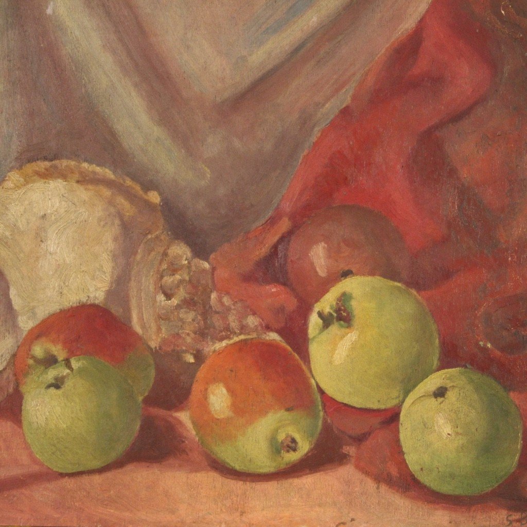 Tableau Italien Signé Nature Morte Datée 1930-photo-4